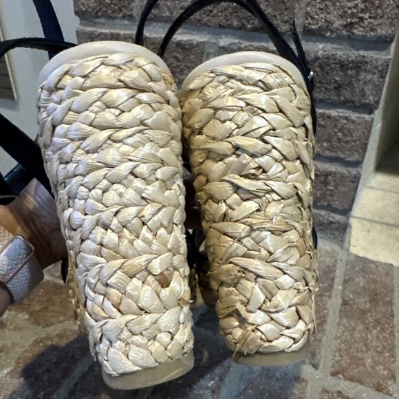 BP Ginny Espadrille Ankle Strap Wedge Sandal Women's Black Size 9 - Picture 4 of 16